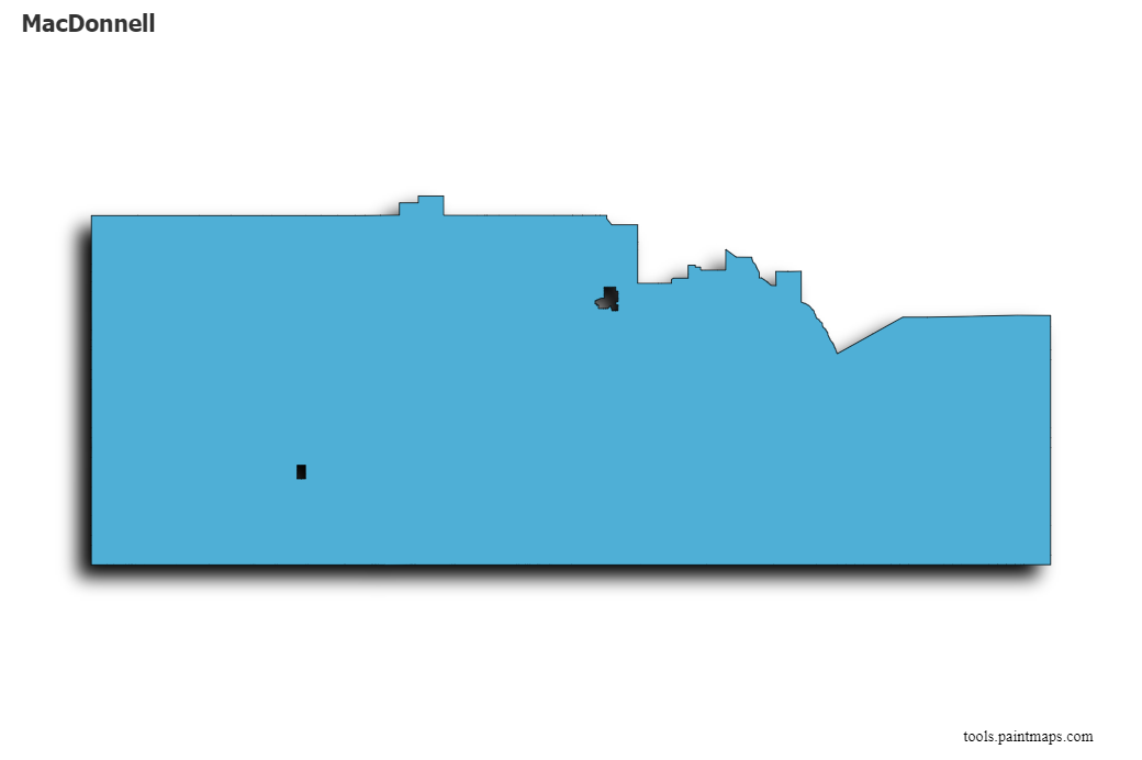 MacDonnell map with 3d shadow effect