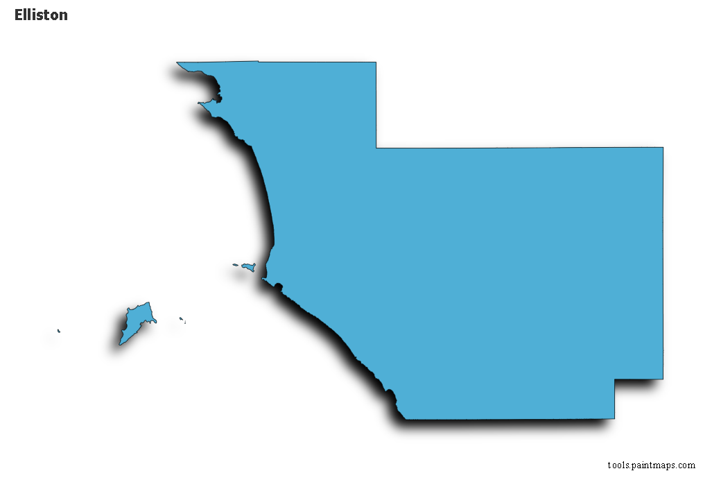 Mapa de Elliston con efecto de sombra 3D