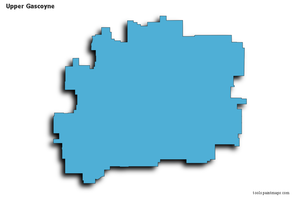 Upper Gascoyne map with 3d shadow effect