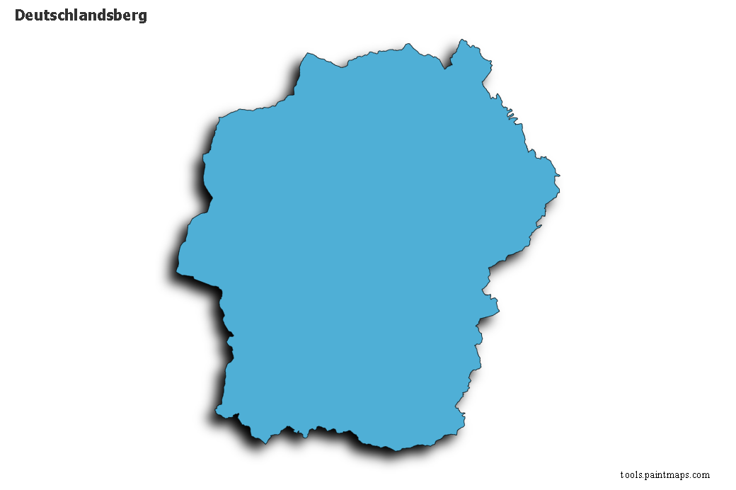 Deutschlandsberg map with 3d shadow effect