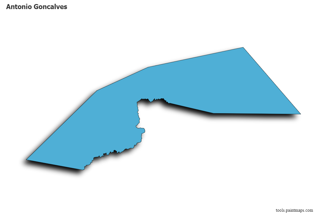 Mapa de Antonio Goncalves con efecto de sombra 3D