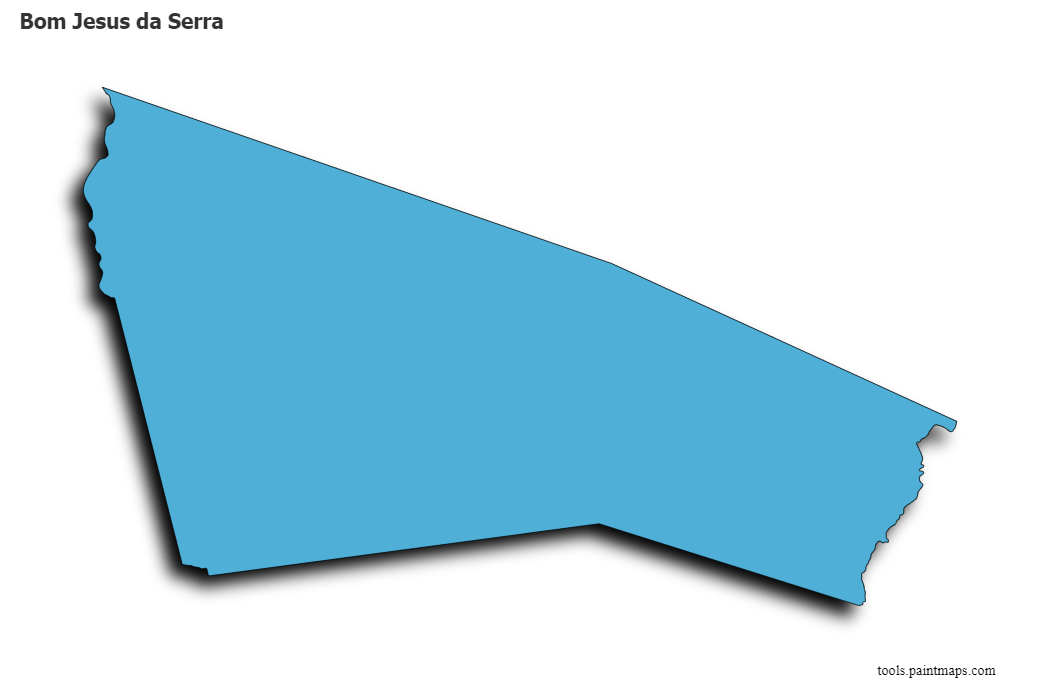 Bom Jesus da Serra map with 3d shadow effect