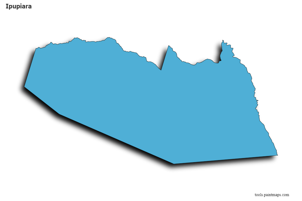 Mapa de Ipupiara con efecto de sombra 3D