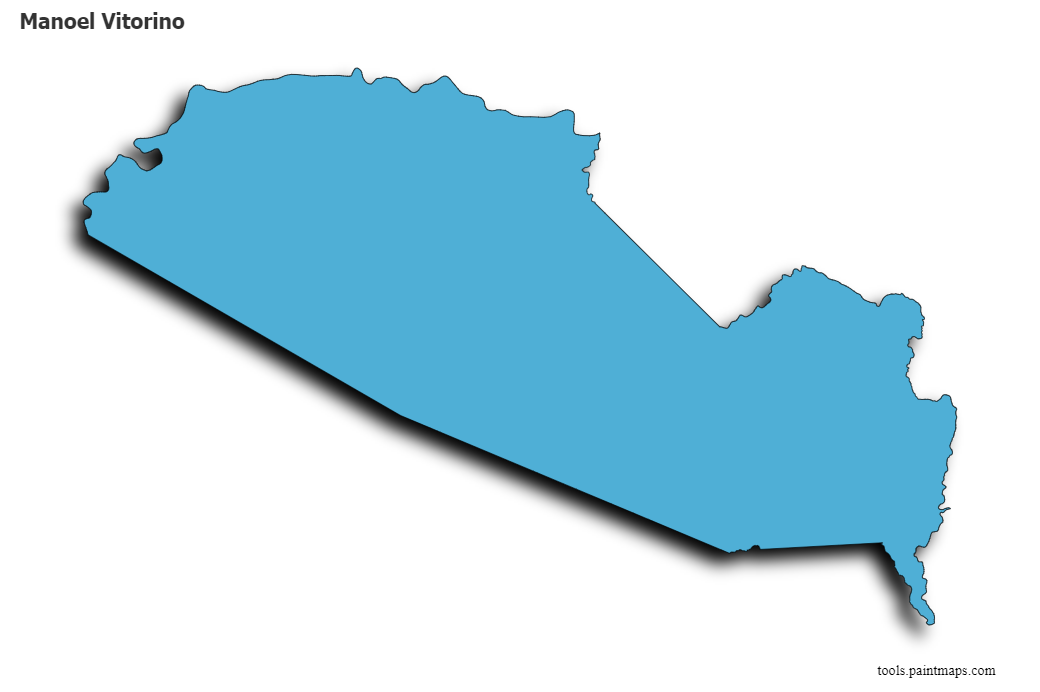 3D gölge efektli Manoel Vitorino haritası