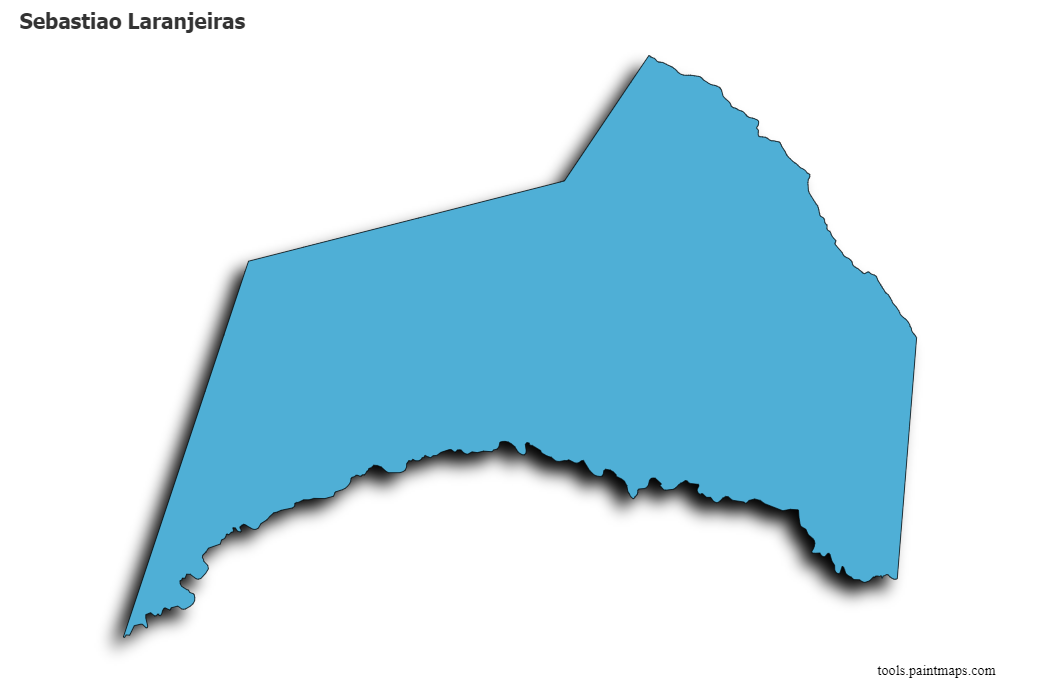 Sebastiao Laranjeiras map with 3d shadow effect