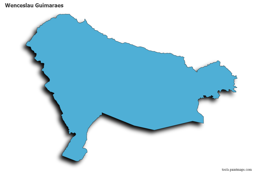 Wenceslau Guimaraes map with 3d shadow effect