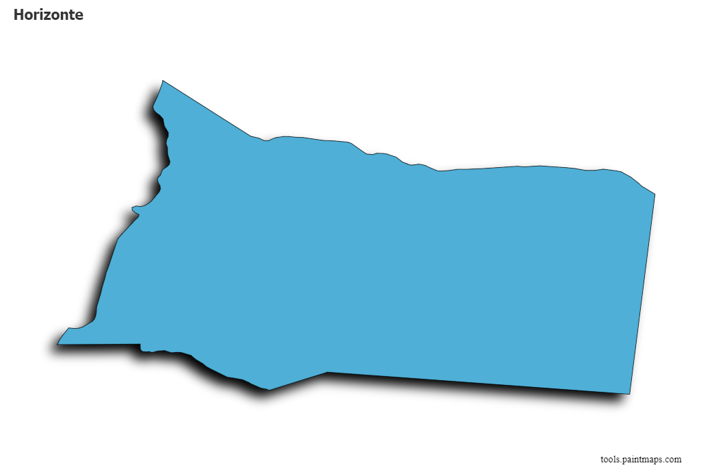 Mapa de Horizonte con efecto de sombra 3D