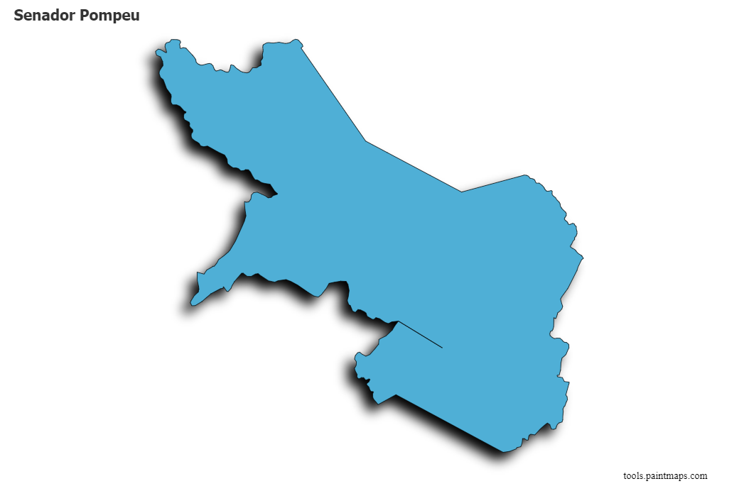 3D gölge efektli Senador Pompeu haritası