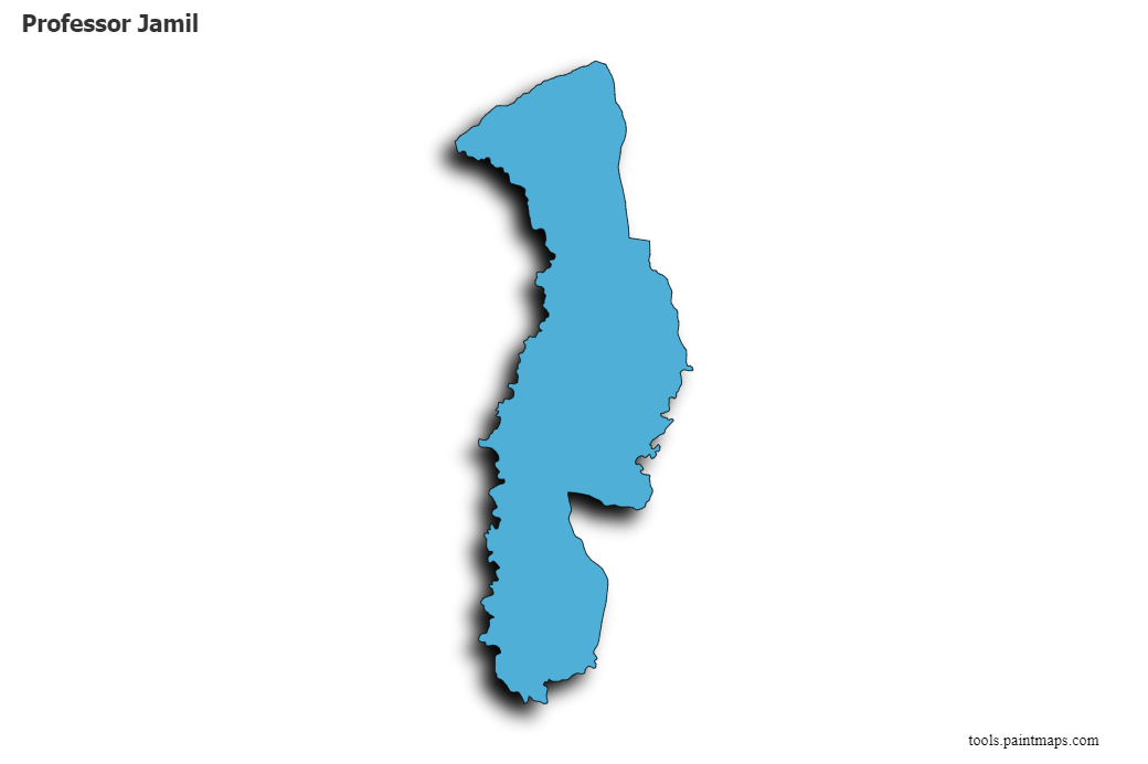 Professor Jamil map with 3d shadow effect