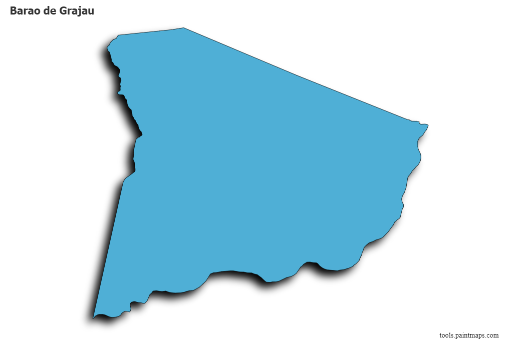 3D gölge efektli Barao de Grajau haritası