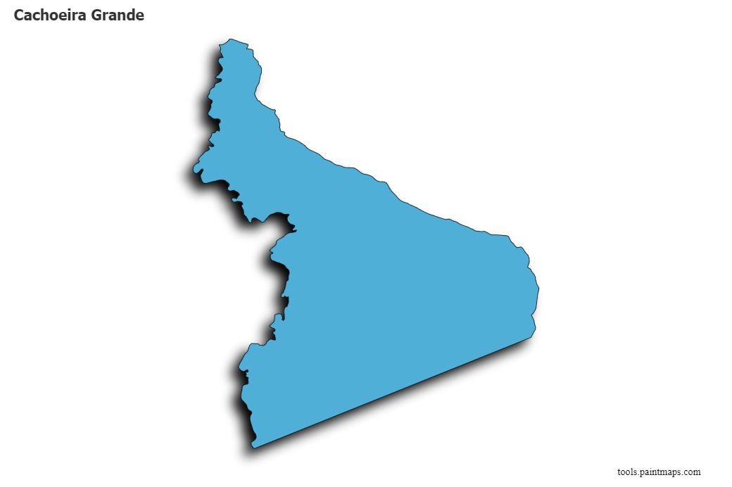 Cachoeira Grande map with 3d shadow effect