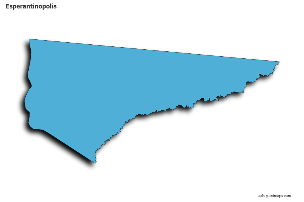 3D gölge efektli Esperantinopolis haritası