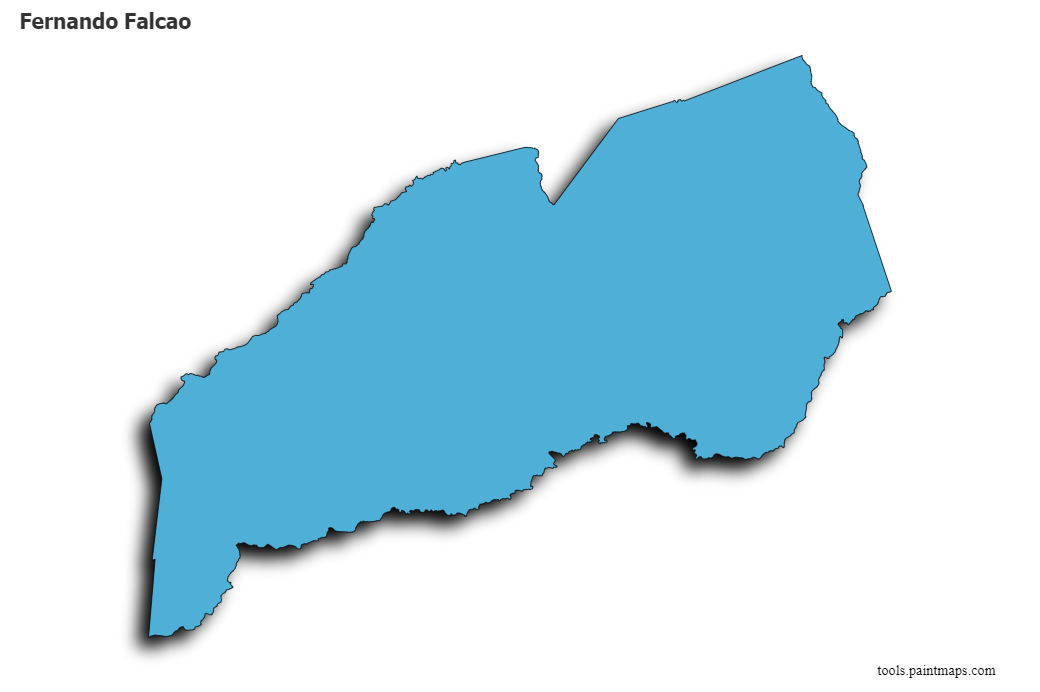 Mapa de Fernando Falcao con efecto de sombra 3D