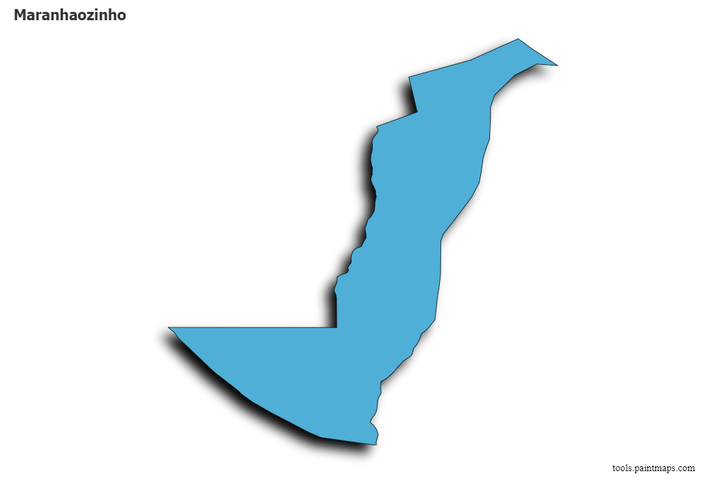 Mapa de Maranhaozinho con efecto de sombra 3D