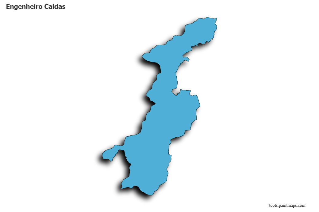 3D gölge efektli Engenheiro Caldas haritası