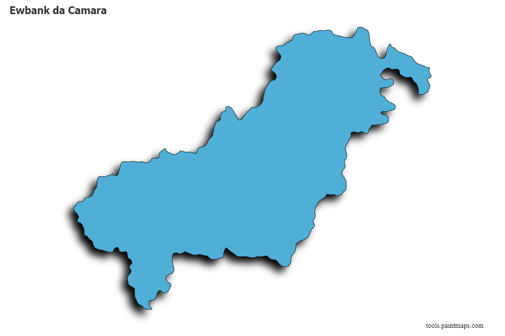 Ewbank da Camara map with 3d shadow effect