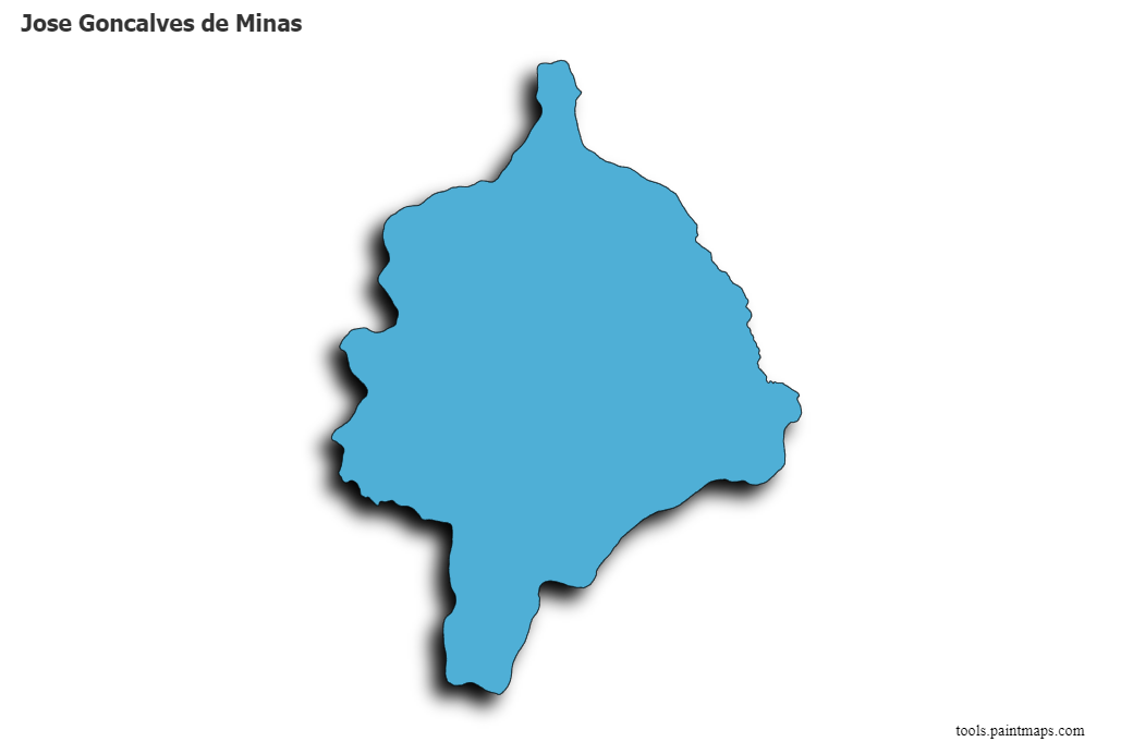 Jose Goncalves de Minas map with 3d shadow effect