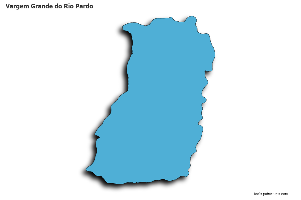 Vargem Grande do Rio Pardo map with 3d shadow effect