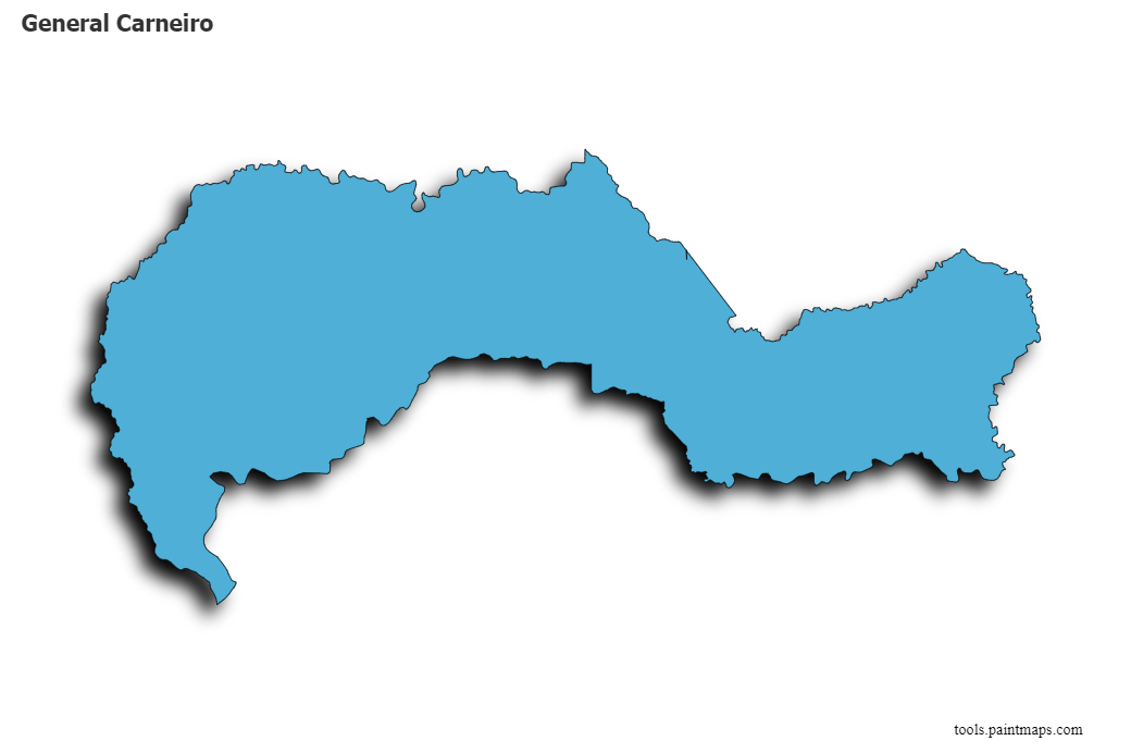 General Carneiro map with 3d shadow effect