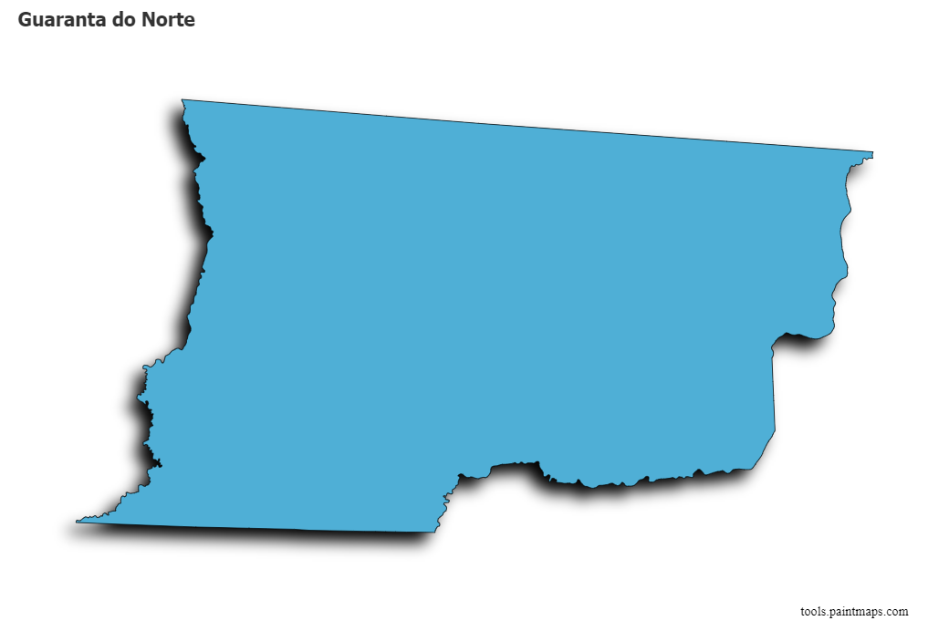 Guaranta do Norte map with 3d shadow effect