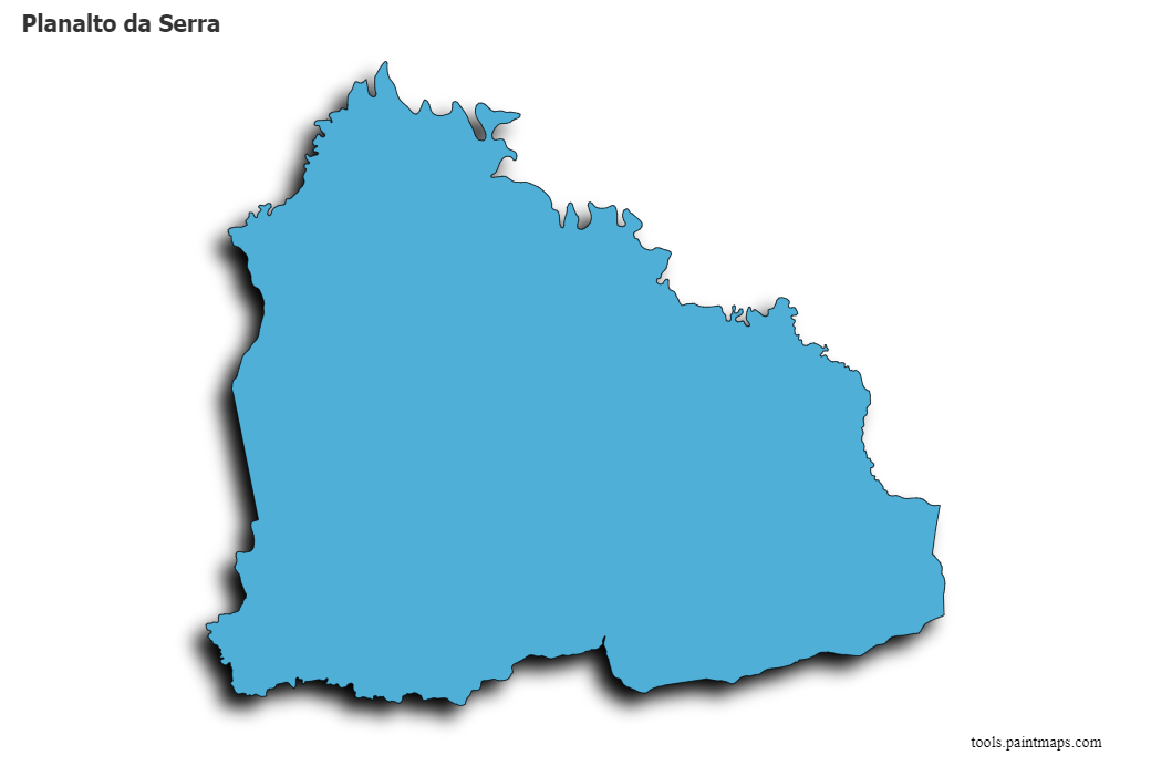 Planalto da Serra map with 3d shadow effect