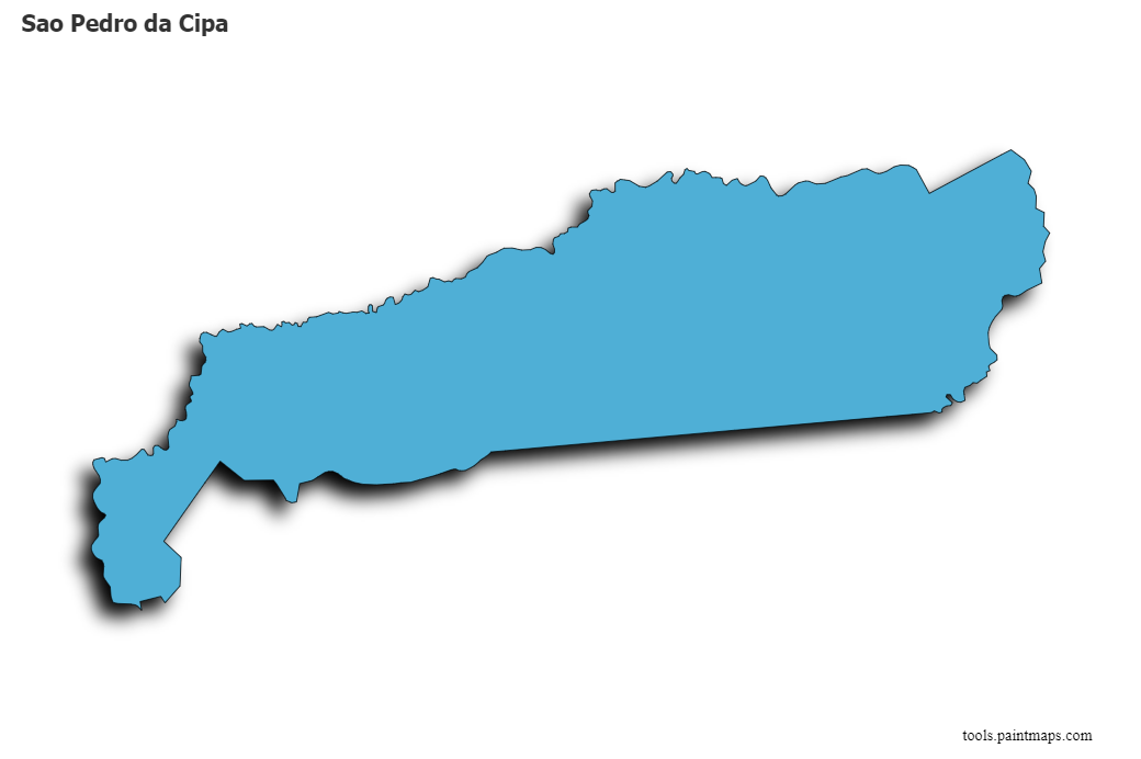 Sao Pedro da Cipa map with 3d shadow effect