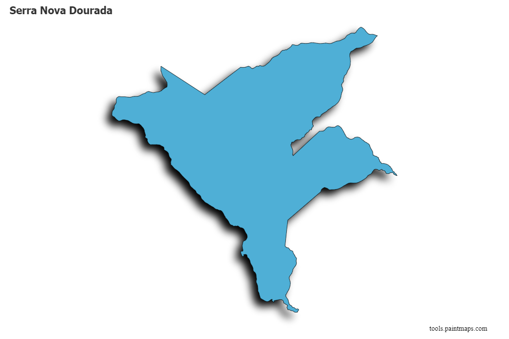 Serra Nova Dourada map with 3d shadow effect