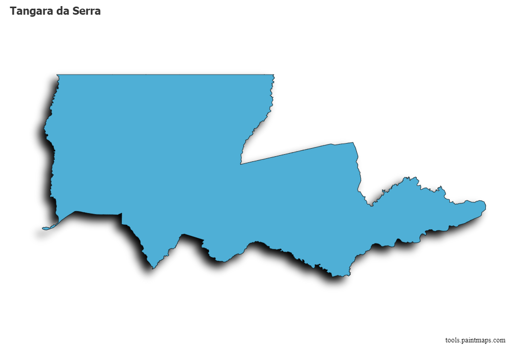 Tangara da Serra map with 3d shadow effect