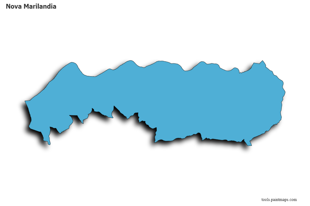 Nova Marilandia map with 3d shadow effect