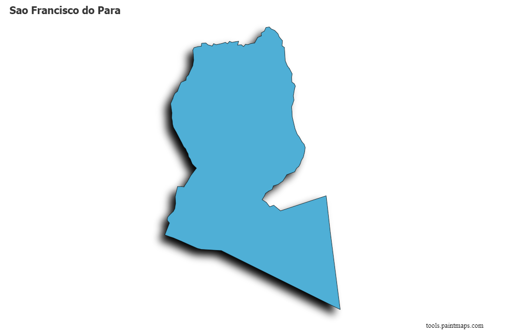 Sao Francisco do Para map with 3d shadow effect