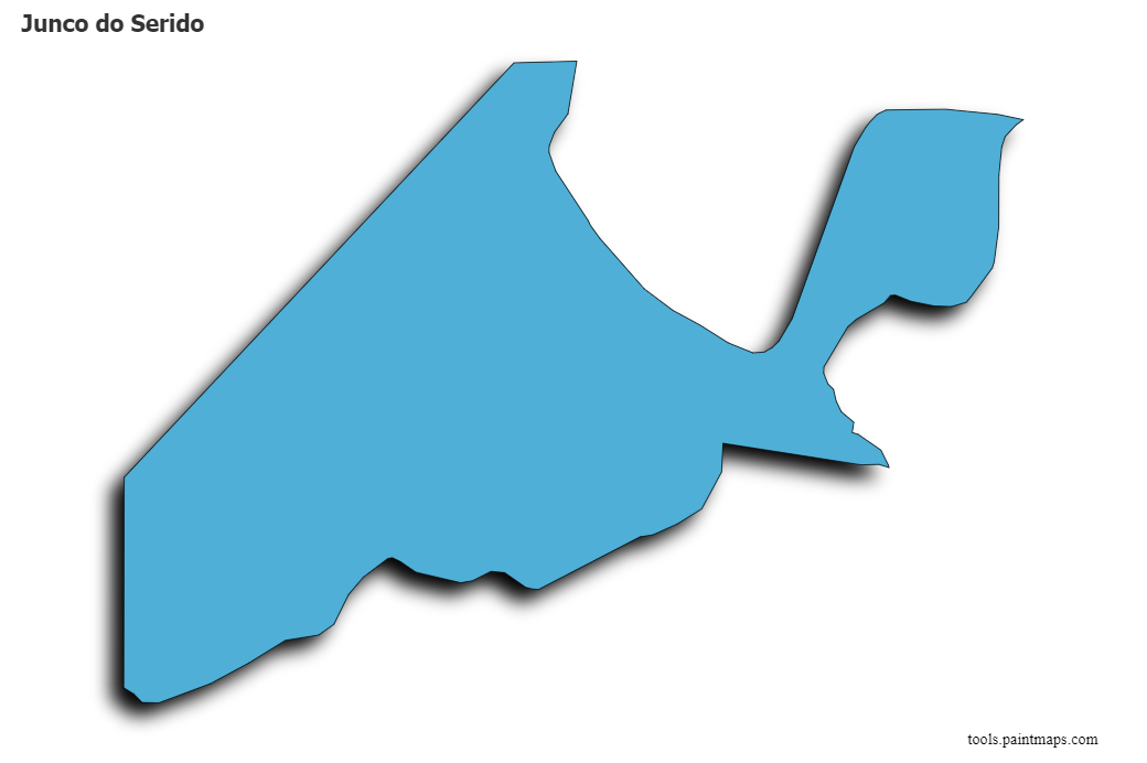 3D gölge efektli Junco do Serido haritası