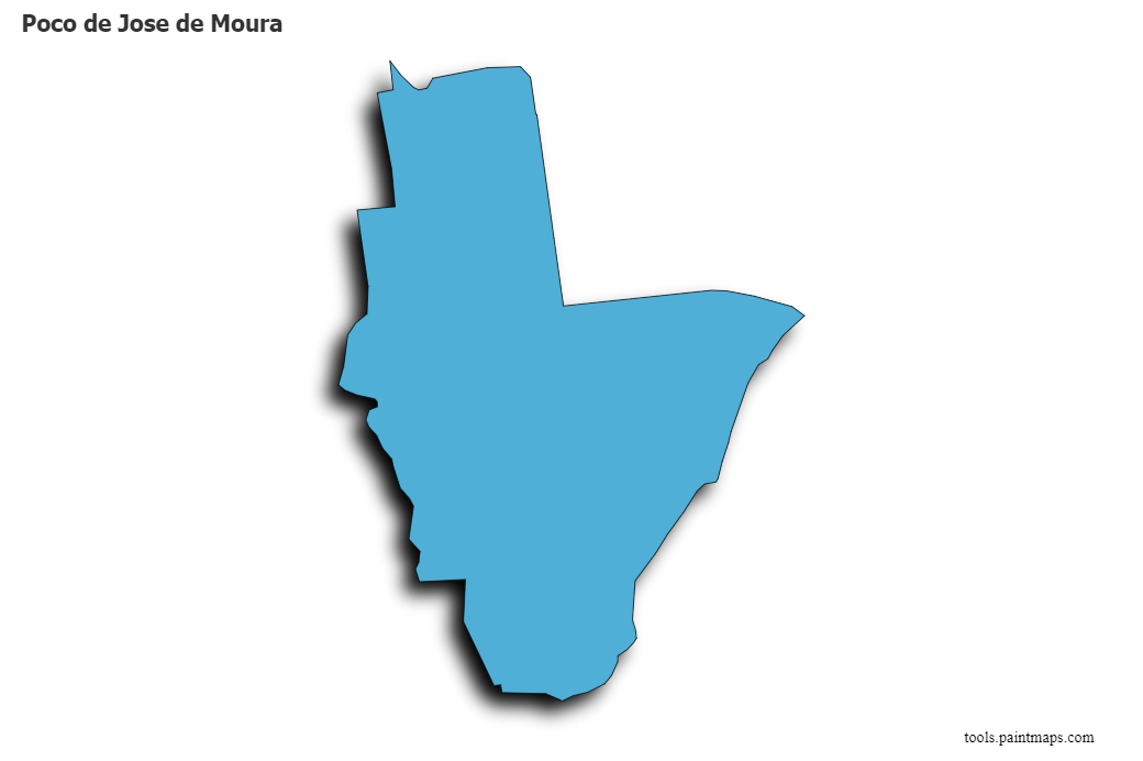 Mapa de Poco de Jose de Moura con efecto de sombra 3D