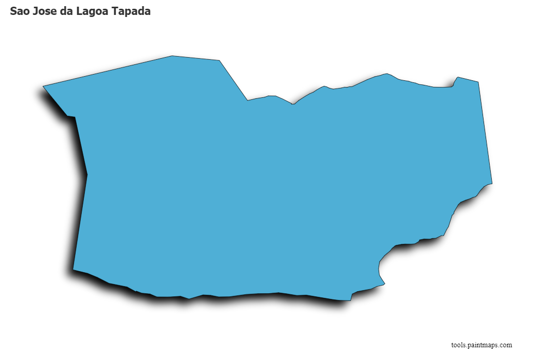 Sao Jose da Lagoa Tapada map with 3d shadow effect