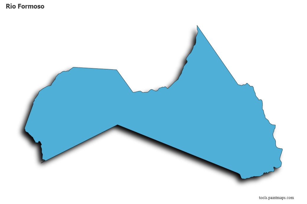 Rio Formoso map with 3d shadow effect