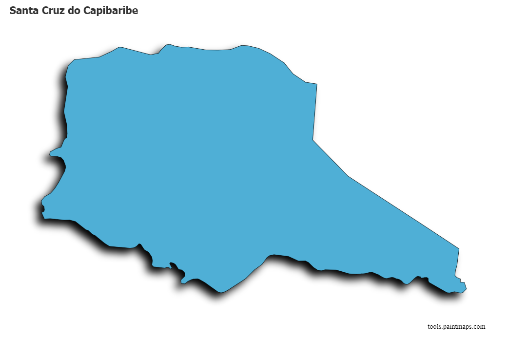 3D gölge efektli Santa Cruz do Capibaribe haritası