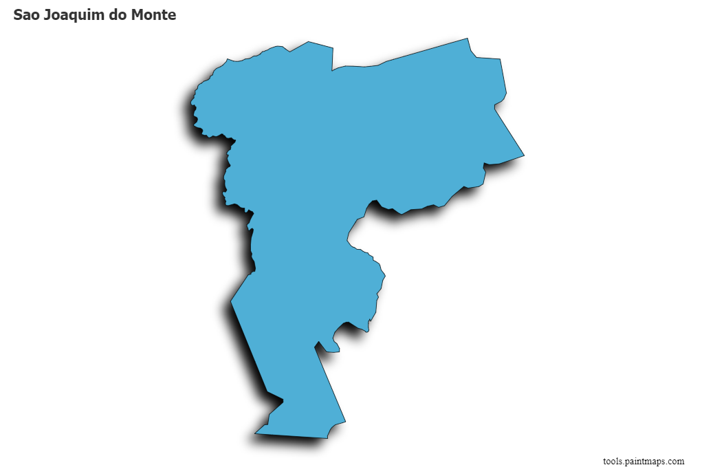 Sao Joaquim do Monte map with 3d shadow effect