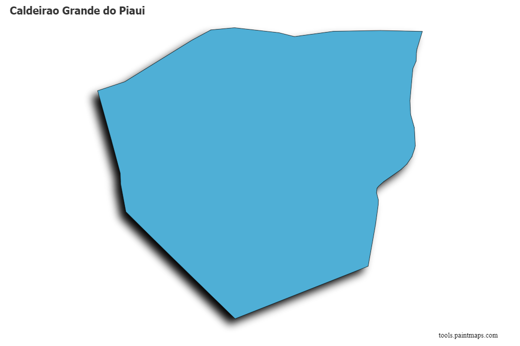 Caldeirao Grande do Piaui map with 3d shadow effect