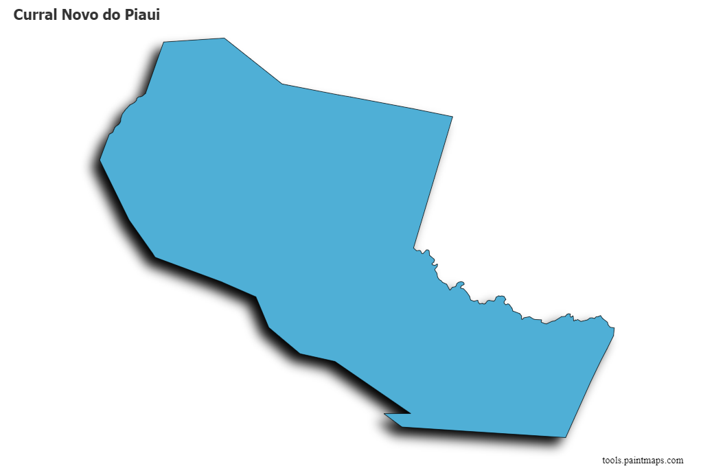 3D gölge efektli Curral Novo do Piaui haritası