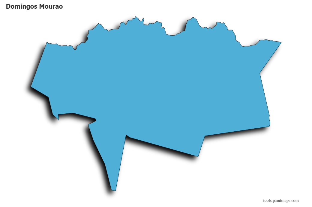 Mapa de Domingos Mourao con efecto de sombra 3D