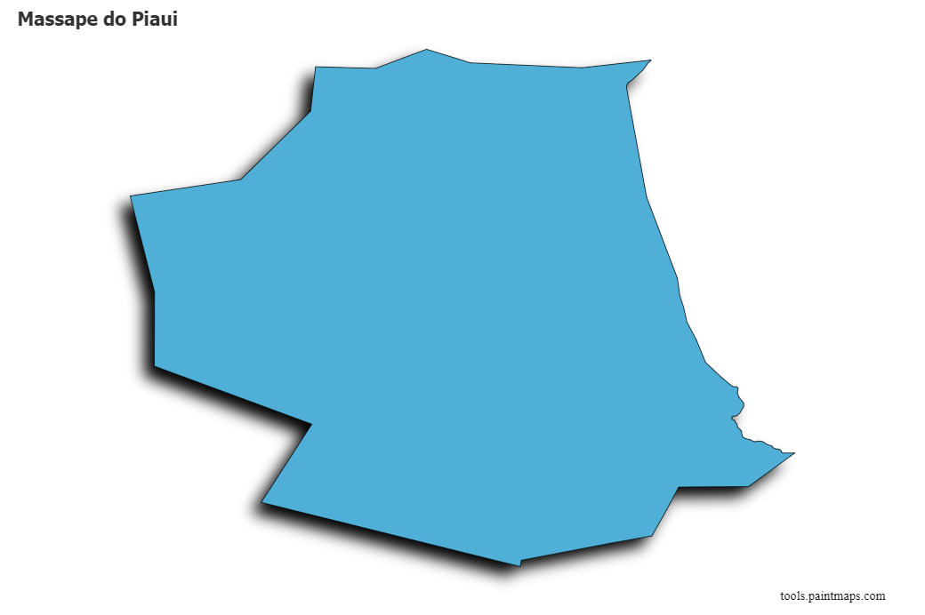 3D gölge efektli Massape do Piaui haritası