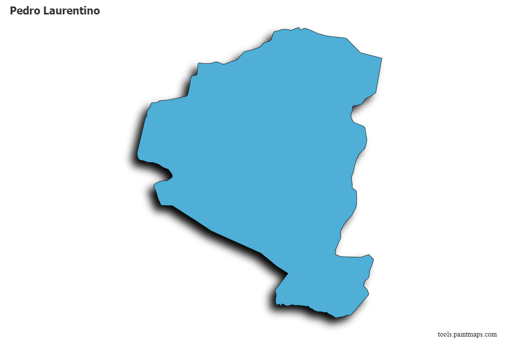 3D gölge efektli Pedro Laurentino haritası
