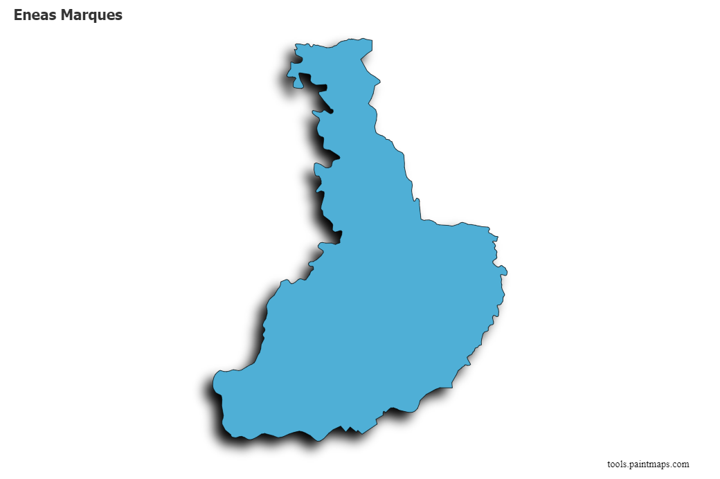 Mapa de Eneas Marques con efecto de sombra 3D