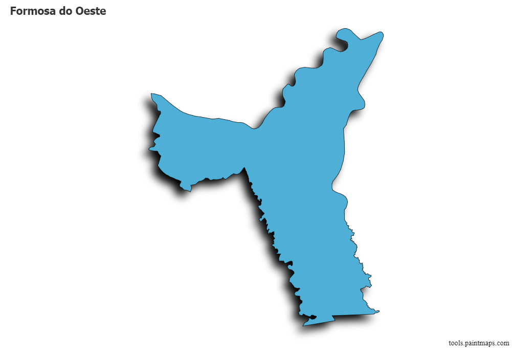 Formosa do Oeste map with 3d shadow effect