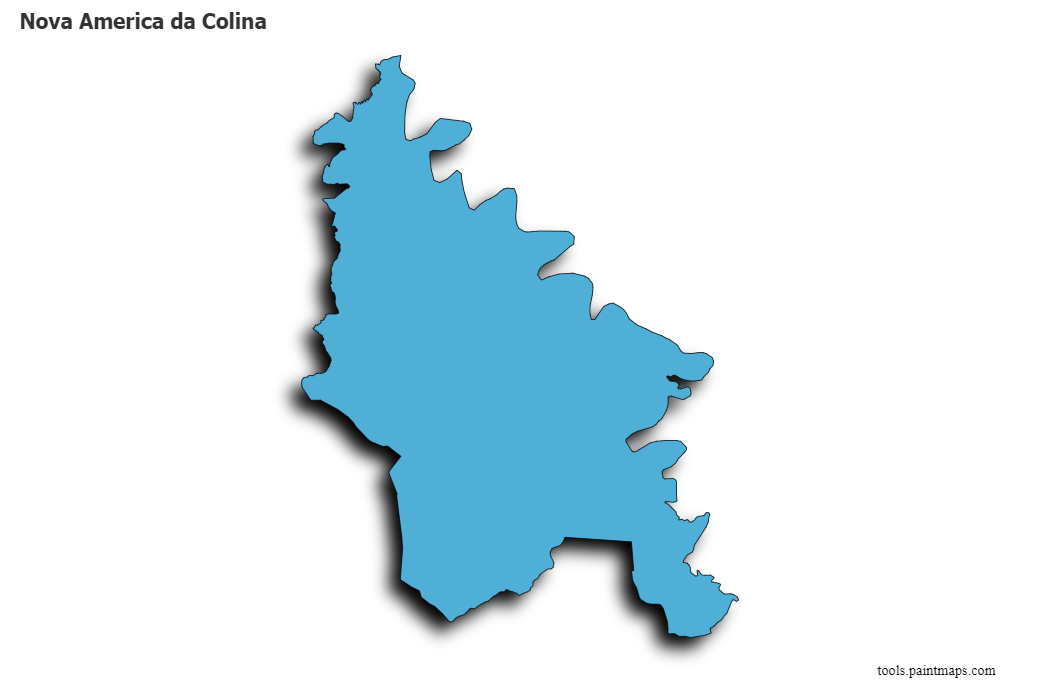 Nova America da Colina map with 3d shadow effect