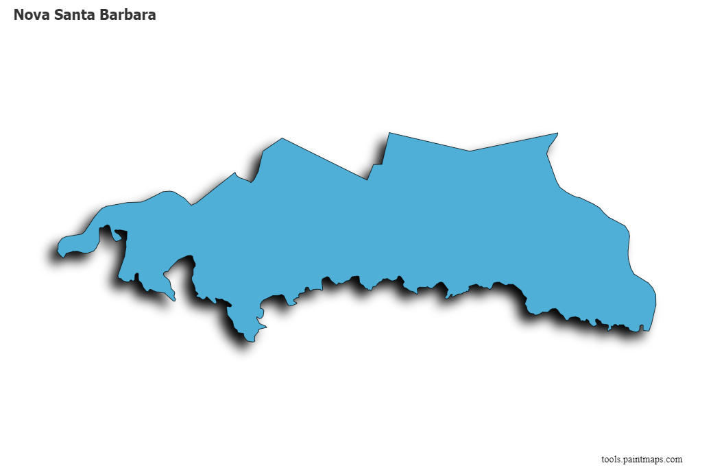 Nova Santa Barbara map with 3d shadow effect