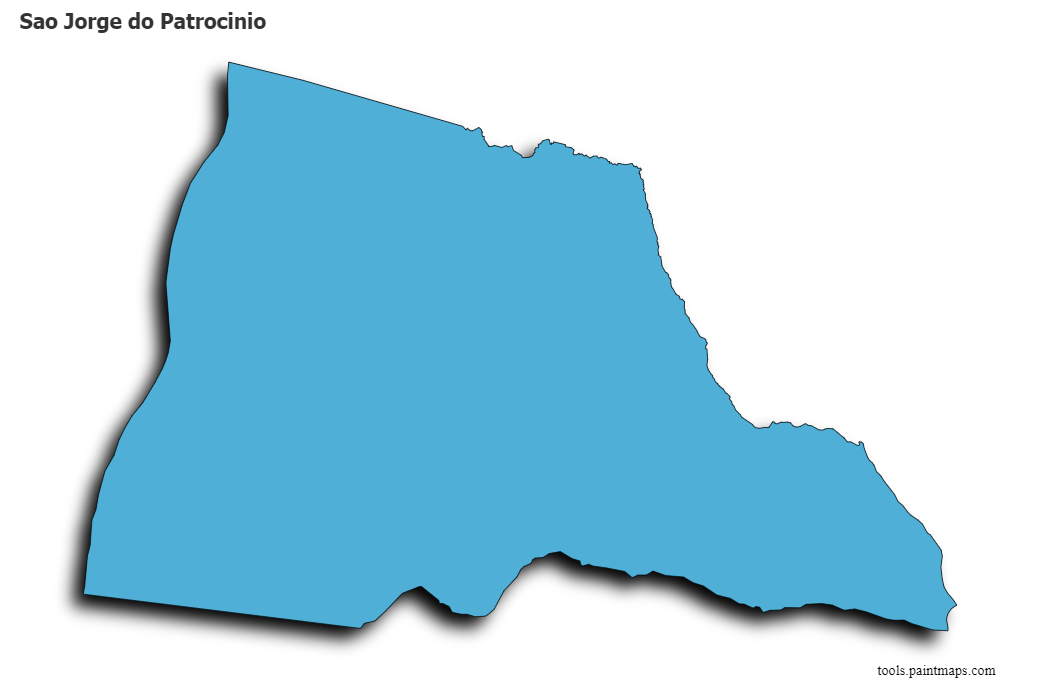 3D gölge efektli Sao Jorge do Patrocinio haritası