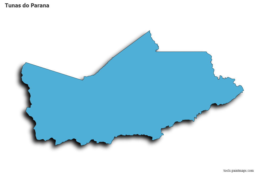 Tunas do Parana map with 3d shadow effect