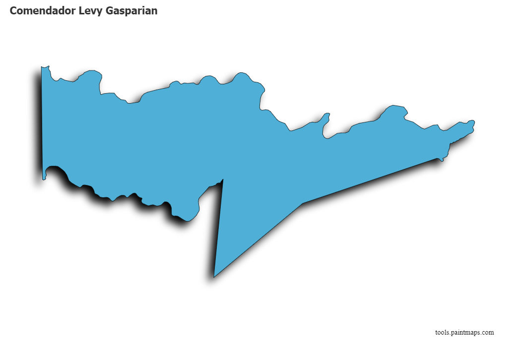 Comendador Levy Gasparian map with 3d shadow effect