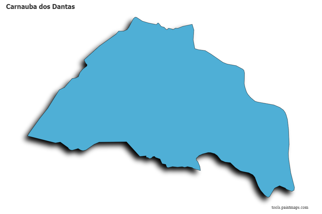 Carnauba dos Dantas map with 3d shadow effect