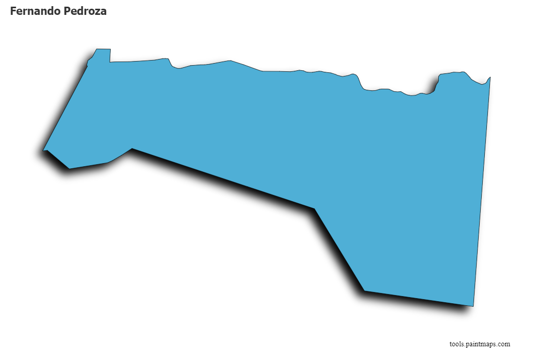 Fernando Pedroza map with 3d shadow effect